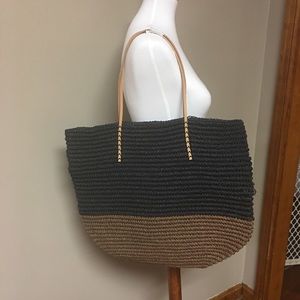 Two toned tote bag